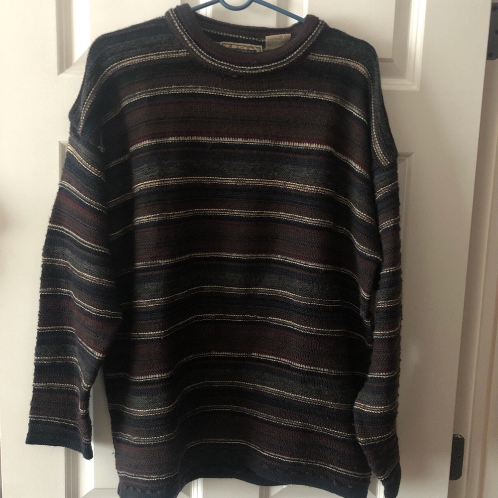 Vintage/Thrifted Oversized Textured Stripe Sweater